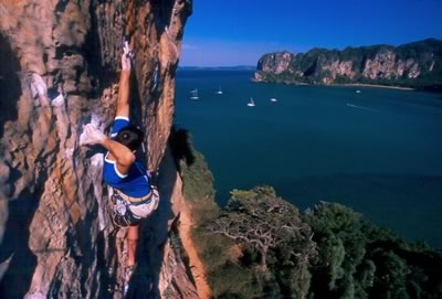 Climbing Railey Beach- Orange Juice